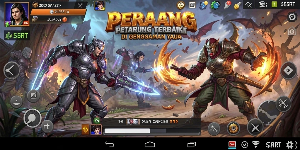 Gambaran pertarungan mendebarkan dalam 55RT dengan grafis luar biasa.