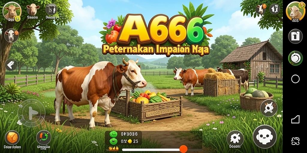 Screenshot yang menampilkan aktivitas seru dalam bertani di AA666.