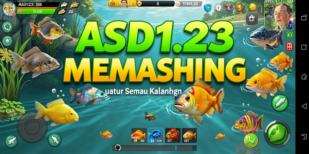 Gameplay menarik memancing ikan di berbagai lokasi.