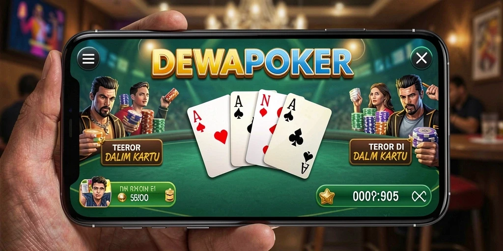 Screenshot gameplay DEWAPOKER menampilkan suasana mencekam dan misterius.