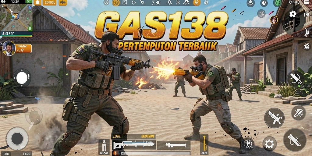 Screenshot GAS138 menampilkan aksi intens dalam Battle Royale yang menegangkan.
