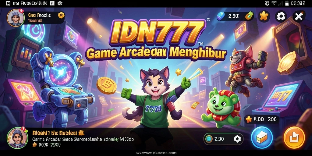 Screenshot IDN777 menunjukkan gameplay yang seru dan warna-warni.
