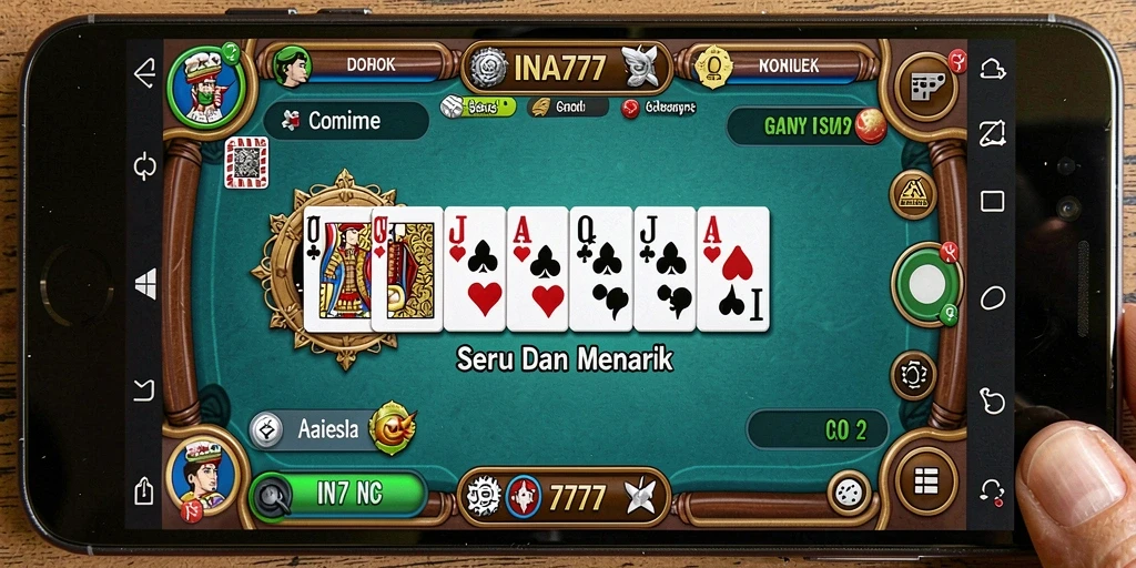 Tampilan gameplay seru dalam permainan domino INA777.