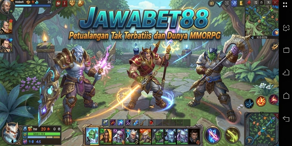 Tampilan gameplay seru di dunia fantasi JAWABET88.