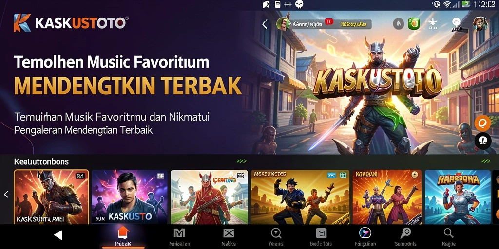 Tangkapan layar KASKUSTOTO menampilkan antarmuka musik yang menarik.