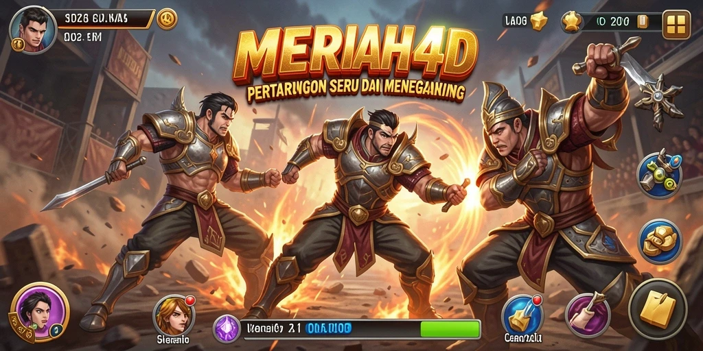 Tangkapan layar dari gameplay MERIAH4D yang penuh aksi pertarungan.