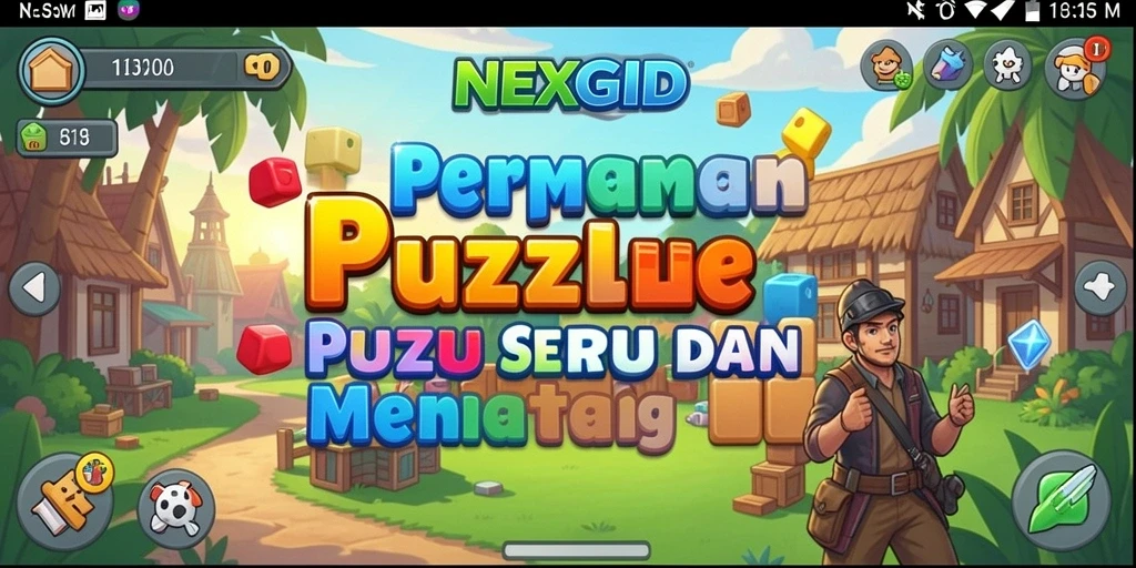 Tampilan gameplay Puzzle yang seru dan menantang di NEXGID.