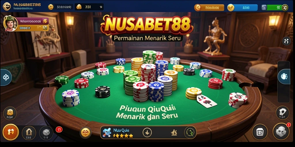 Screenshot gameplay seru NUSABET88 dengan suasana QiuQiu yang mendebarkan.
