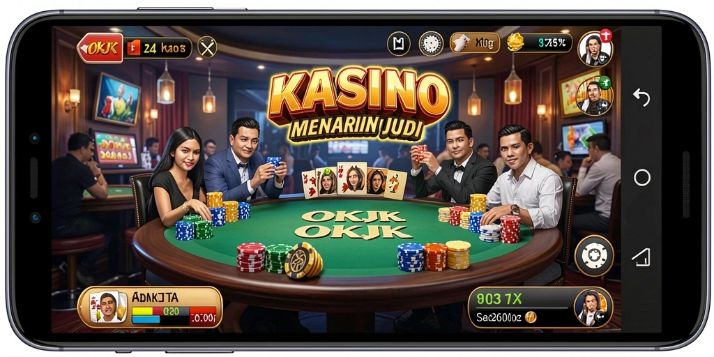 Screenshot gameplay Kasino dari OKJK yang menampilkan momen seru.