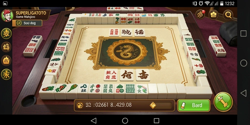 Tangkapan layar <strong>SUPERLIGATOTO</strong> menampilkan gameplay Mahjong yang seru dan interaktif.