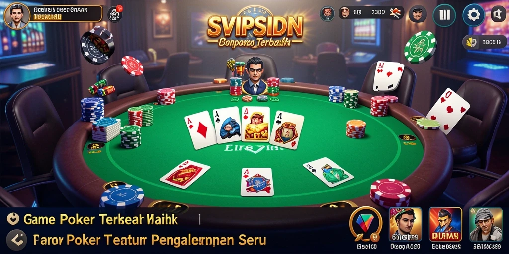 Tampilan menarik dari gameplay Poker di SVIPSIDN.