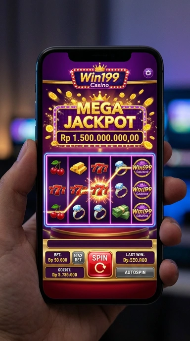 Tampilan beranda aplikasi win199 yang menarik.